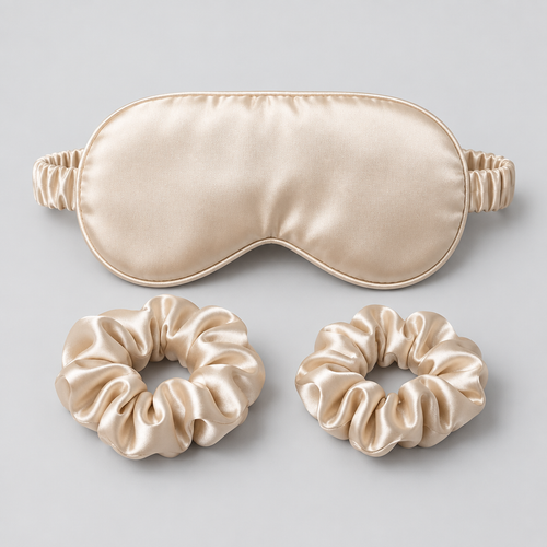 Silk Sleep Mask & Scrunchie Set