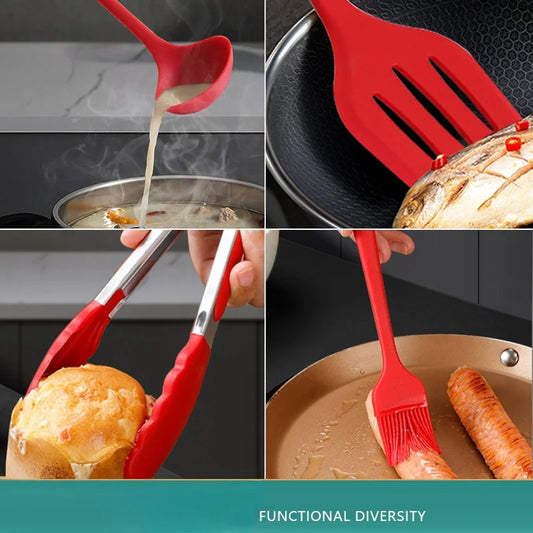 10 Piece Silicone Cookware Set for Kitchen