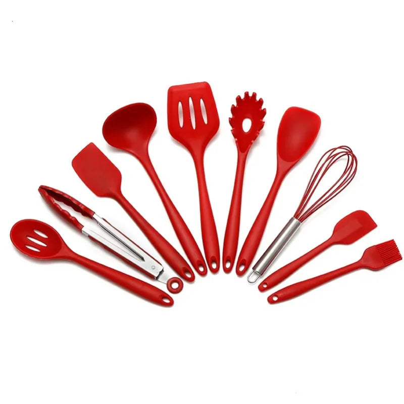 10 Piece Silicone Cookware Set for Kitchen