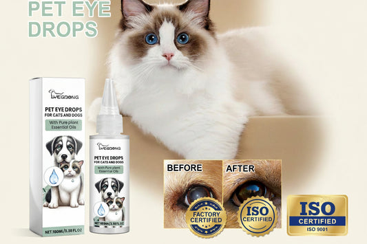 Eye drops for pet eye hygiene and daily care.”