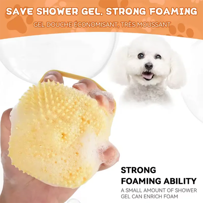 New Bath Massage Brush Bathroom Multifunctional Puppy Big Dog Cat Soft