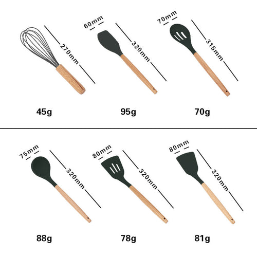 Silicone Kitchen Utensils Set