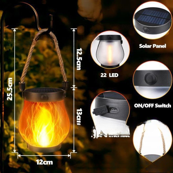 Outdoor Lighting Flickering Flame Garden Lamp