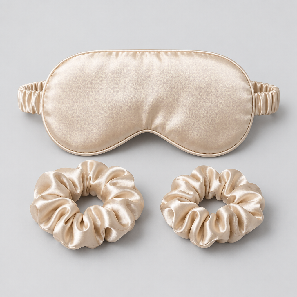 Silk Sleep Mask & Scrunchie Set